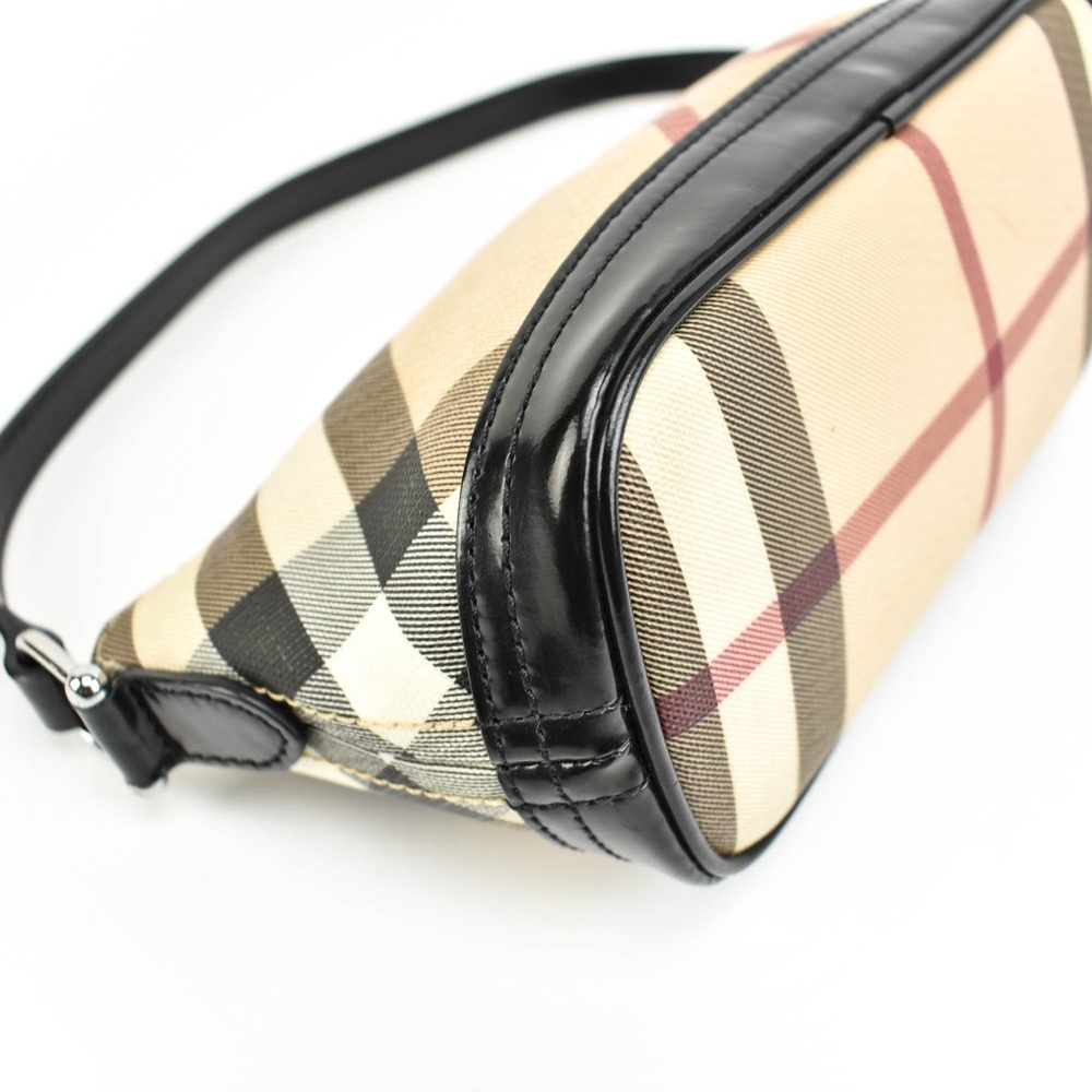 Burberry: Black Leather & Nova check Bag (nm) - Picture 4 of 8